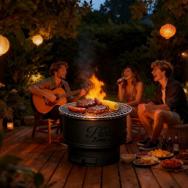 Round Fire Pit With Removable Ash Catch high quality